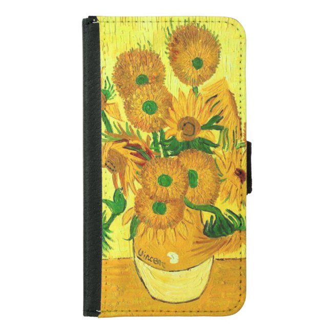 Van Gogh Sunflowers Samsung Galaxy Wallet Case (Front)