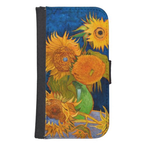 Van Gogh Sunflowers Galaxy S4 Wallet Case