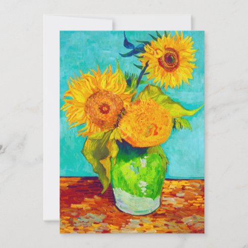 Van Gogh Sunflowers  Save The Date