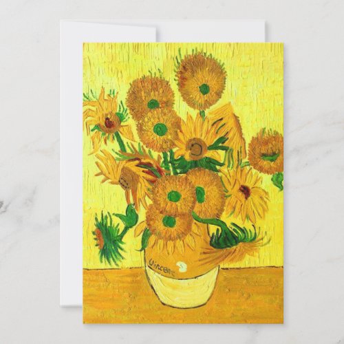 Van Gogh Sunflowers Save The Date