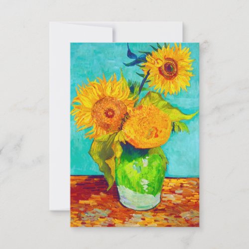 Van Gogh Sunflowers  Save The Date