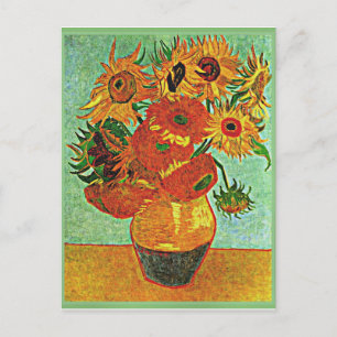Van Gogh - Sunflowers, Still life Vase with 12 Pos Postcard
