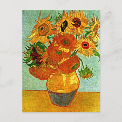 Van Gogh _ Sunflowers Still life Vase with 12 Postcard