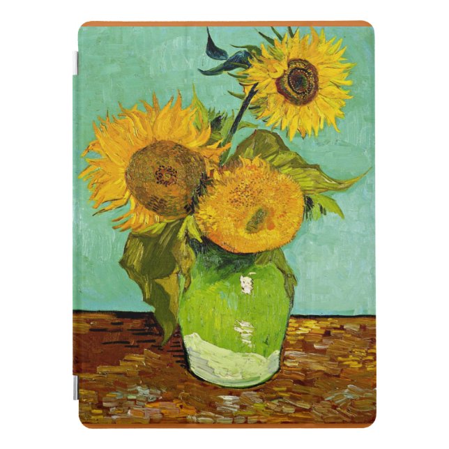 Van Gogh - Sunflowers, Three, famous artwork iPad Pro Cover (Front)