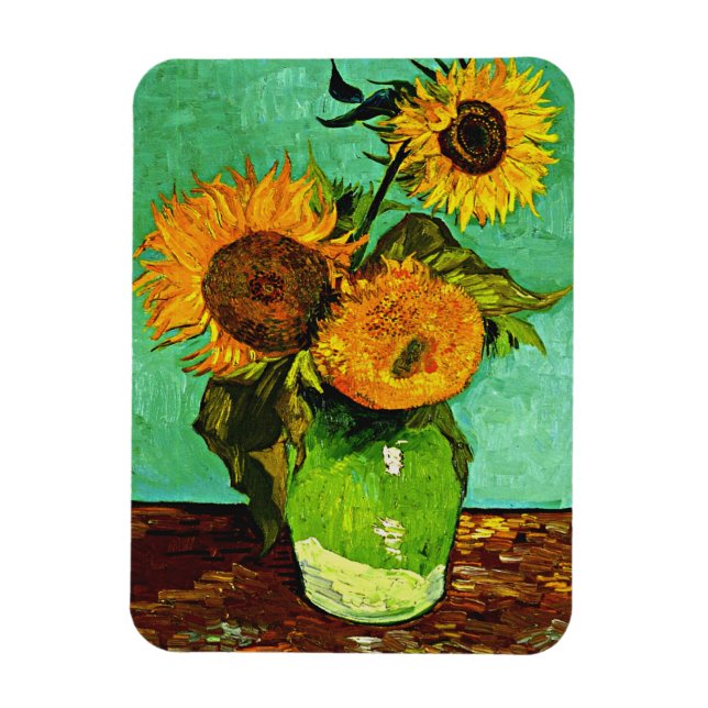 Van Gogh - Sunflowers, Three, Magnet (Vertical)