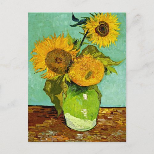 Van Gogh _ Sunflowers Three Postcard