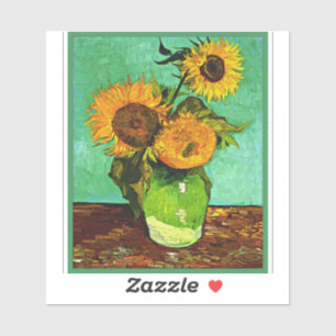 Van Gogh - Sunflowers (three) Sticker