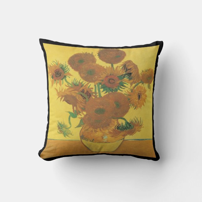 Van Gogh-sunflowers Throw Pillow (Front)