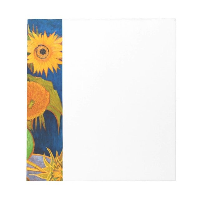 Van Gogh Sunflowers Updated Notepad (Front)