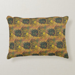 Van Gogh Sunflowers - Vintage Golden Floral Art Accent Pillow