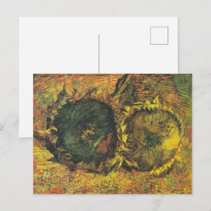 Van Gogh Sunflowers - Vintage Golden Floral Art Postcard
