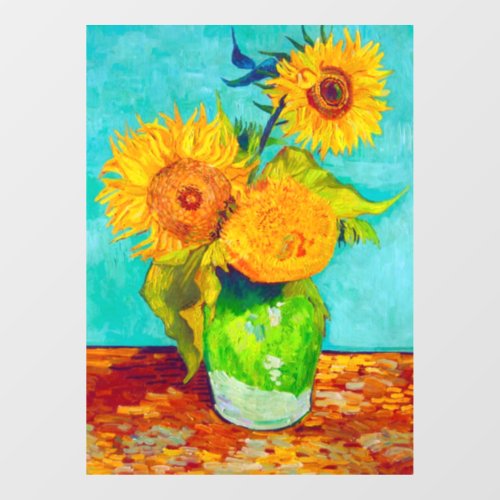 Van Gogh Sunflowers  Window Cling