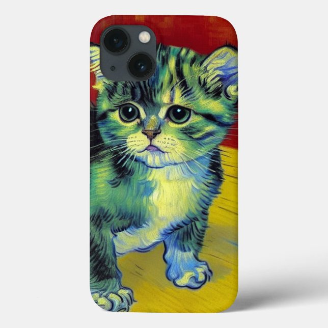 Van Gogh Tabby Cat Case-Mate iPhone Case (Back)