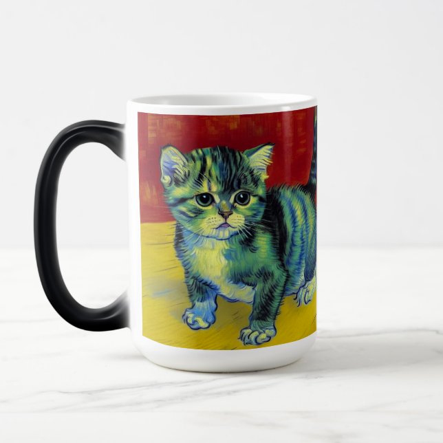 Van Gogh Tabby Cat Color Morph Mug (Left)