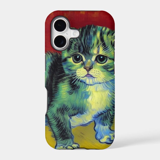 Van Gogh Tabby Cat Iphone Case (Back)