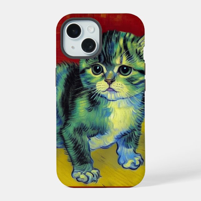 Van Gogh Tabby Cat Iphone Case (Back)