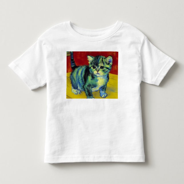 Van Gogh Tabby Cat Toddler T-shirt (Front)
