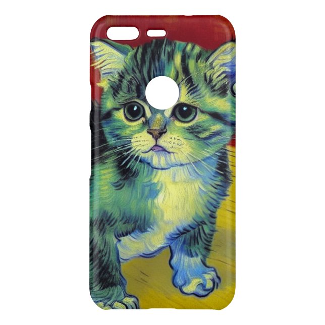 Van Gogh Tabby Cat Uncommon Google Pixel Case (Back)