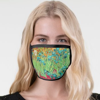 Van Gogh Teal Irises At St. Remy Face Mask by The_Masters at Zazzle