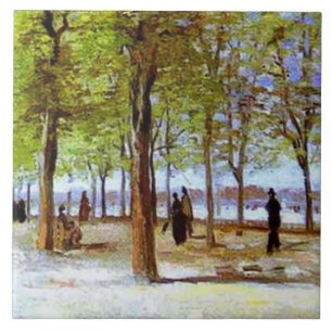 Van Gogh: Terrace in the Luxembourg Garden Ceramic Tile