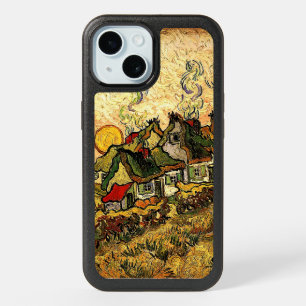 Van Gogh - Thatched Cottages in the Sunshine iPhone 15 Case