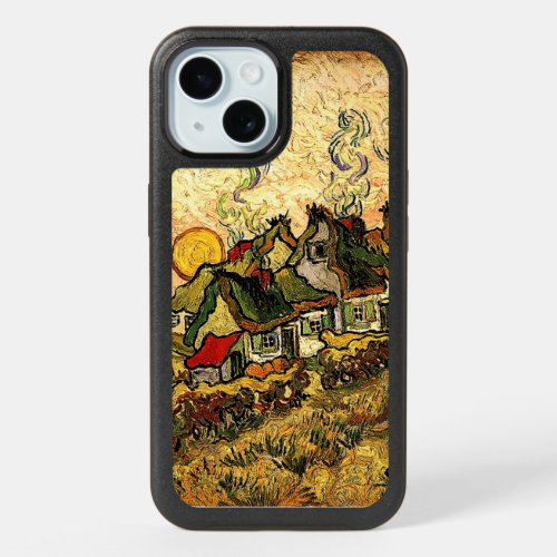Van Gogh _ Thatched Cottages in the Sunshine iPhone 15 Case