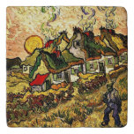 Van Gogh: Thatched Cottages in the Sunshine Trivet