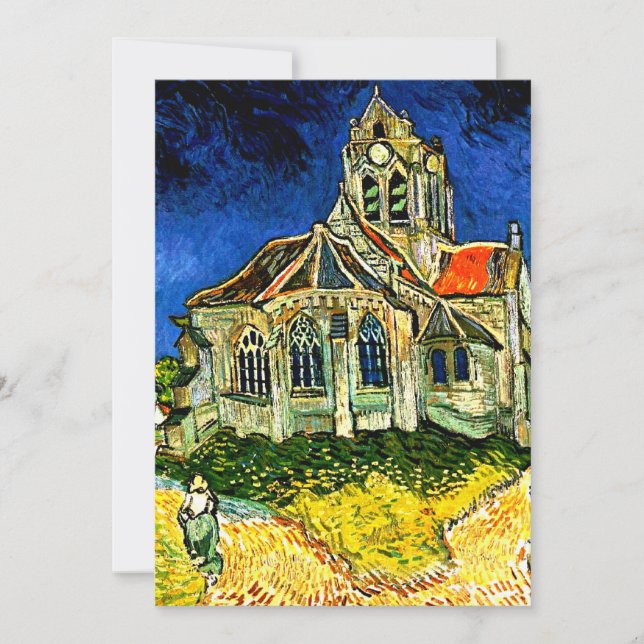 Van Gogh - The Church at Auvers-1890 Card (Front)