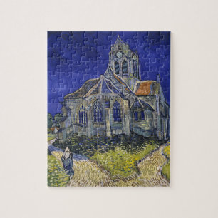 Van Gogh The Church at Auvers Blue Sky Art Jigsaw Puzzle