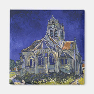 Van Gogh The Church at Auvers Blue Sky Art Magnet