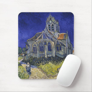 Van Gogh The Church at Auvers Blue Sky Art Mouse Pad
