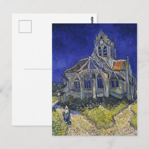 Van Gogh The Church at Auvers Blue Sky Art Postcard