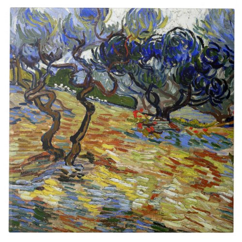 Van Gogh _ The Garden of Gethsemane Ceramic Tile