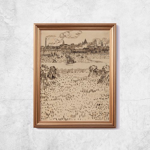 Van Gogh The Harvest Sketches Poster