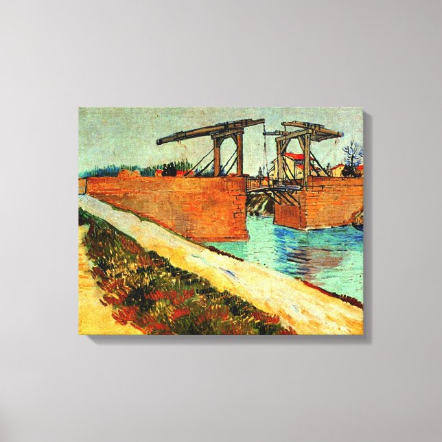 Van Gogh - The Langlois Bridge with Road, Canvas Print (Front)