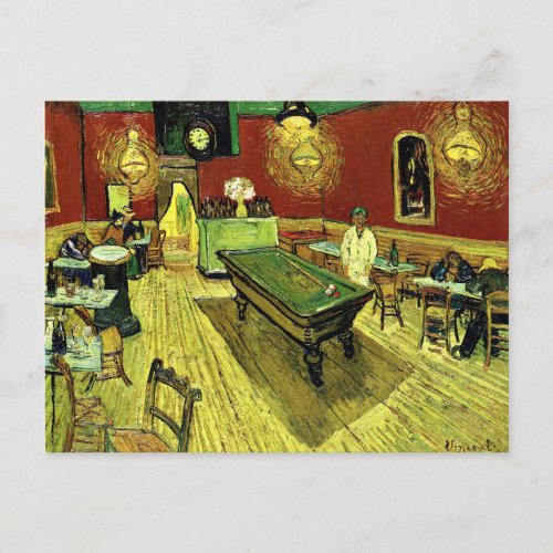 Van Gogh _ The Night Cafe famous painting Postcard