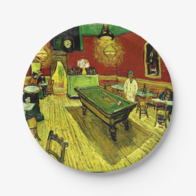 Van Gogh - The Night Cafe,  Paper Plates (Front)