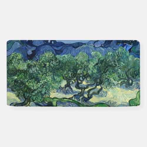 Van Gogh The Olive Trees Landscape Painting Banner