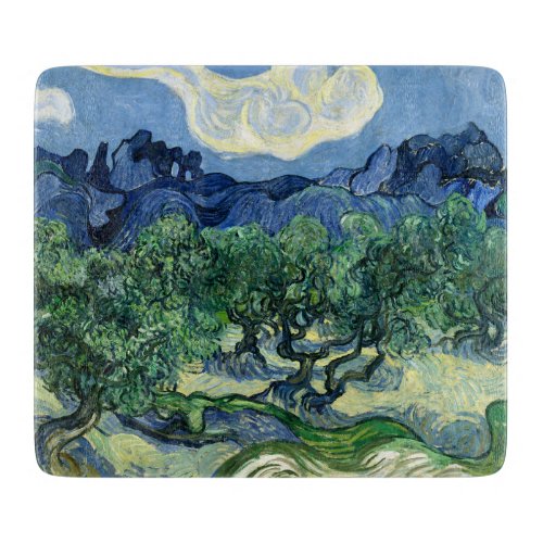 Van Gogh The Olive Trees Landscape Painting Cutting Board