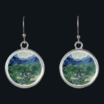 Van Gogh The Olive Trees Landscape Painting Earrings<br><div class="desc">Immerse yourself in the vibrant, swirling world of Vincent Van Gogh with this iconic landscape, "The Olive Trees." This celebrated Post-Impressionist painting captures the rugged beauty and expressive energy of the olive groves with Van Gogh's distinctive, agitated brushstrokes. The striking blues of the sky and undulating hills complement the vibrant...</div>