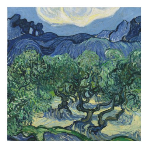 Van Gogh The Olive Trees Landscape Painting Faux Canvas Print