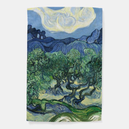 Van Gogh The Olive Trees Landscape Painting Garden Flag