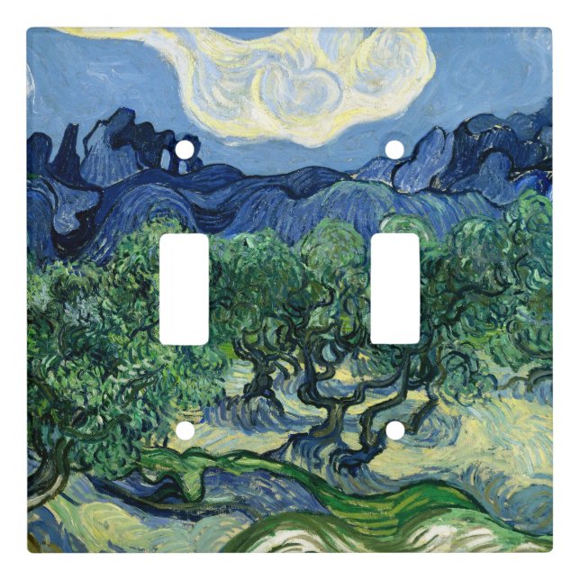 Van Gogh The Olive Trees Landscape Painting Light Switch Cover (Front)