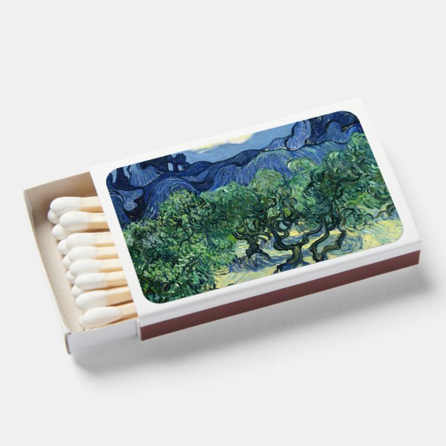 Van Gogh The Olive Trees Landscape Painting Matchboxes (Front Open)