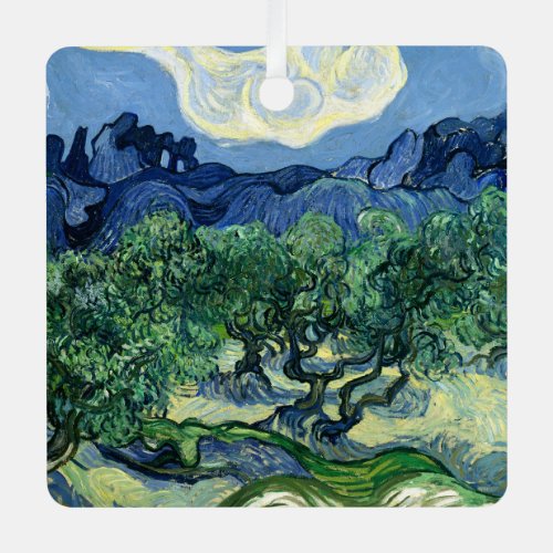 Van Gogh The Olive Trees Landscape Painting Metal Ornament