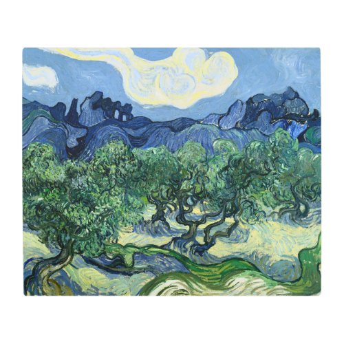Van Gogh The Olive Trees Landscape Painting Metal Print
