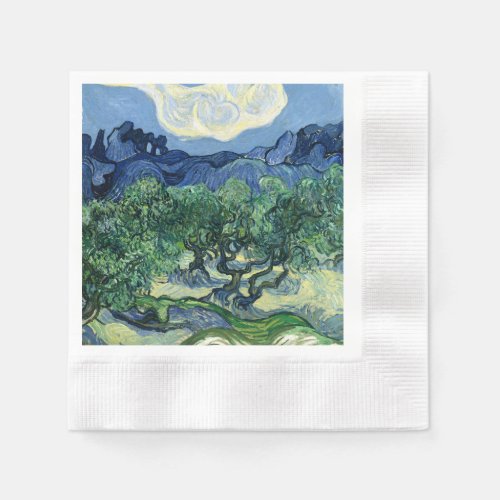 Van Gogh The Olive Trees Landscape Painting Napkins