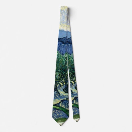 Van Gogh The Olive Trees Landscape Painting Neck Tie
