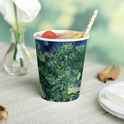 Van Gogh The Olive Trees Landscape Painting Paper Cups