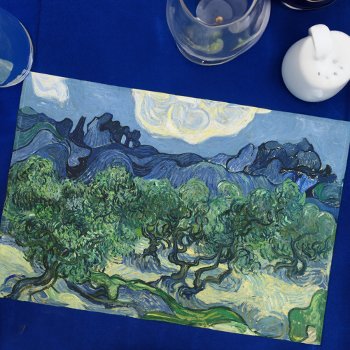 Van Gogh The Olive Trees Landscape Painting Placemat by antiqueart at Zazzle